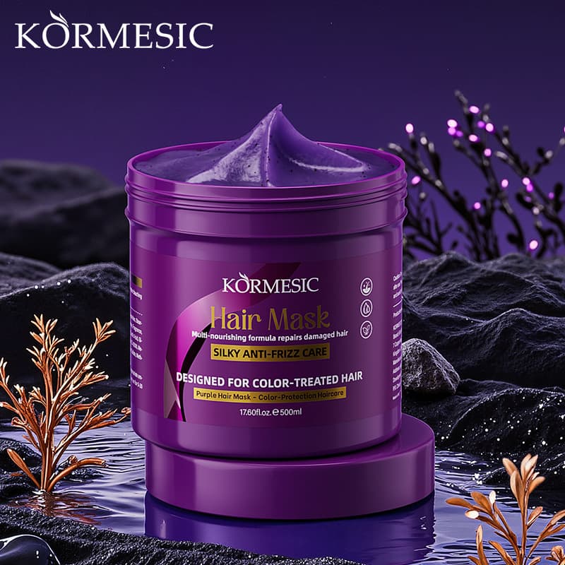 Kormesic Full English Purple Hair Mask Hair Mask Smooth and Shiny Hair Care Cross-Border Wholesale