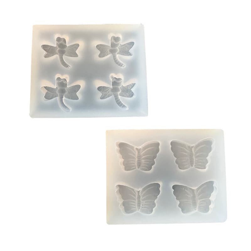 Butterfly Dragonfly 3D Silicone Mold, Nail Art Accessories Hair Clip Decoration, Resin Plaster Cute Cartoon Tool