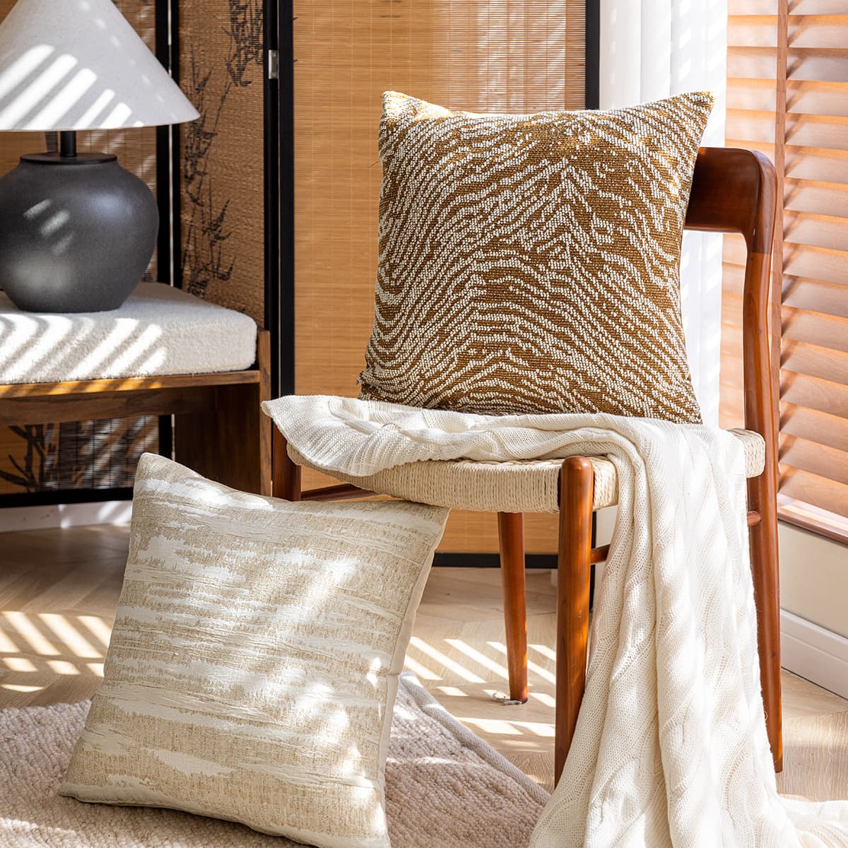 Quiet Wind Sofa Pillowcase Wholesale Model Room Homestay Living Room Decorative Pillow Bedside Cushion Bed Waist Bag