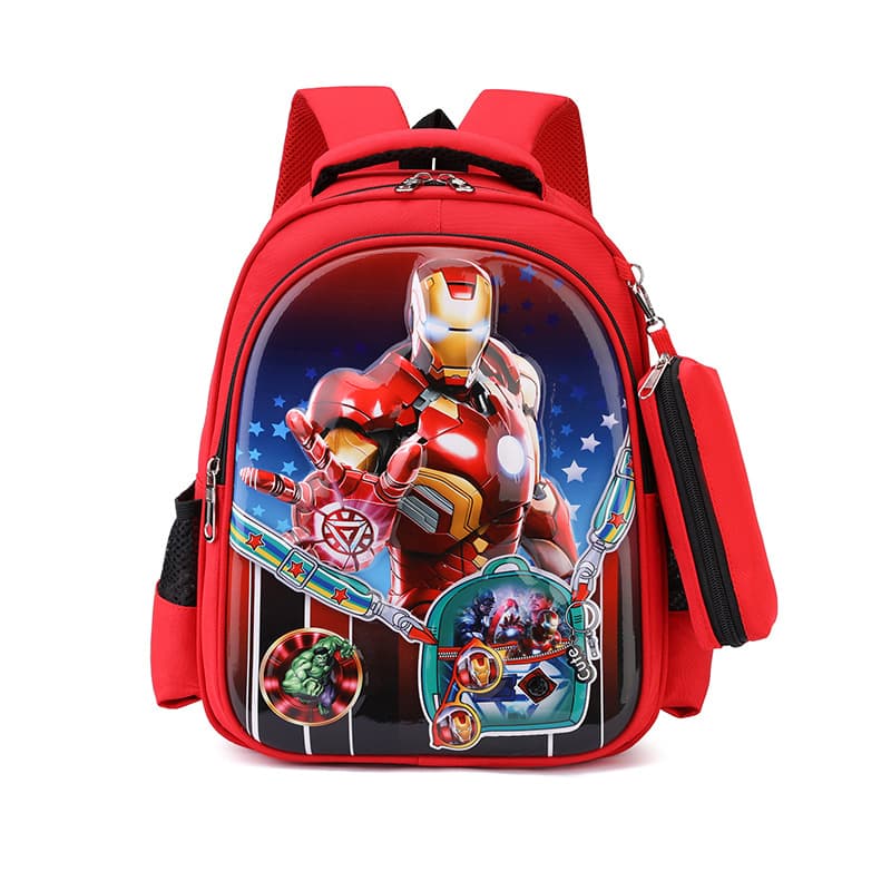 2-Piece Set Export Student Backpack 3D Hard Shell Kids Kuromi Cartoon Spider-Man Hello Kitty Backpack