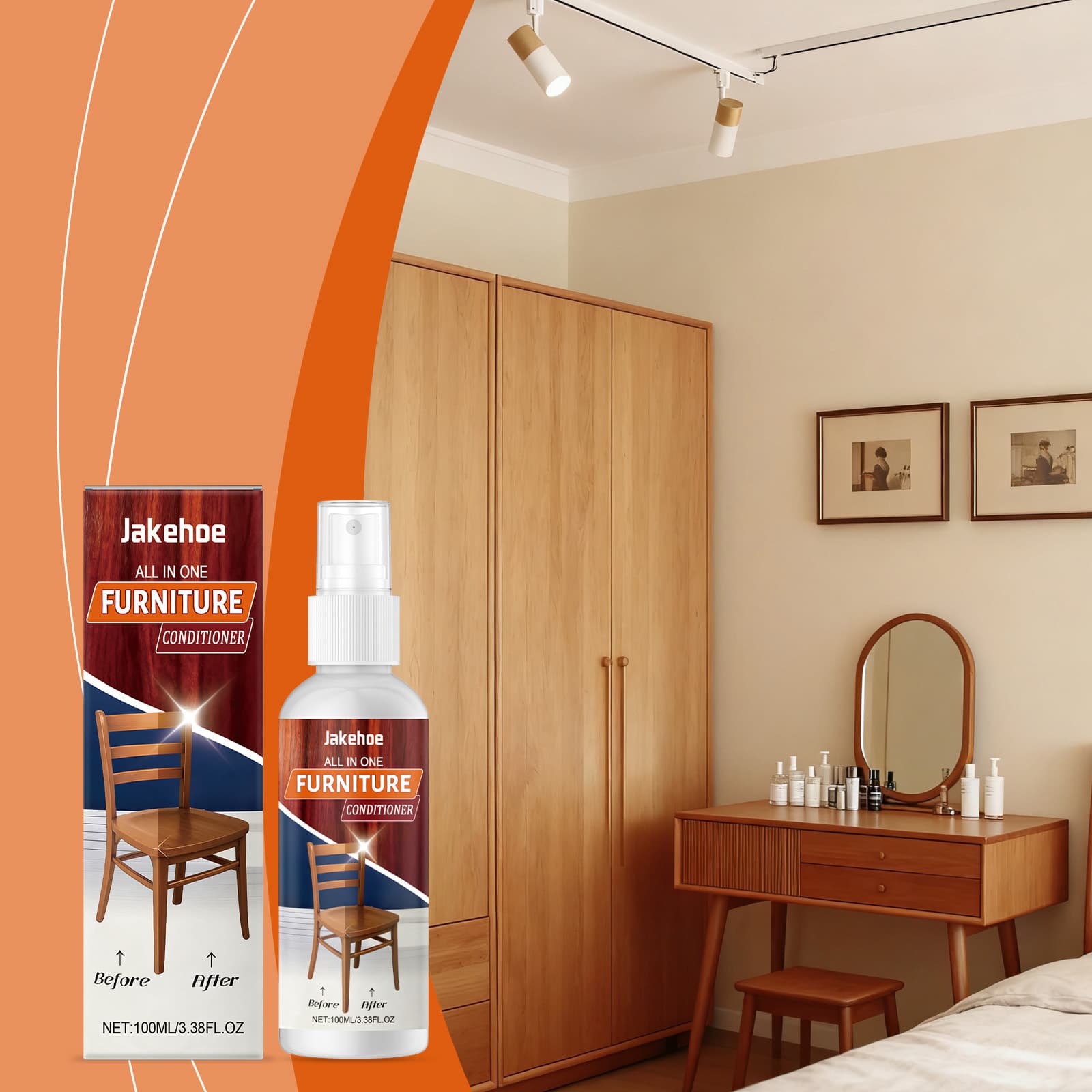 Jakehoe Beeswax Furniture Polish is suitable for daily cleaning of wood, removing dust, enhancing shine, protecting wood, and preventing damage, and is applicable in multiple scenarios.