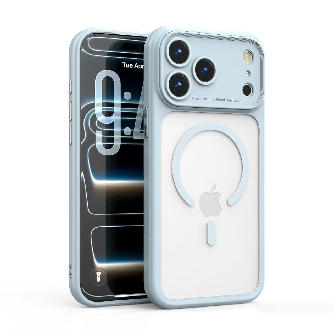 iPhone 17 Air Phone Case Frosted Precision Cut Camera Frame Magnetic Case Compatible with Apple 17 Pro Phone Protective Cover