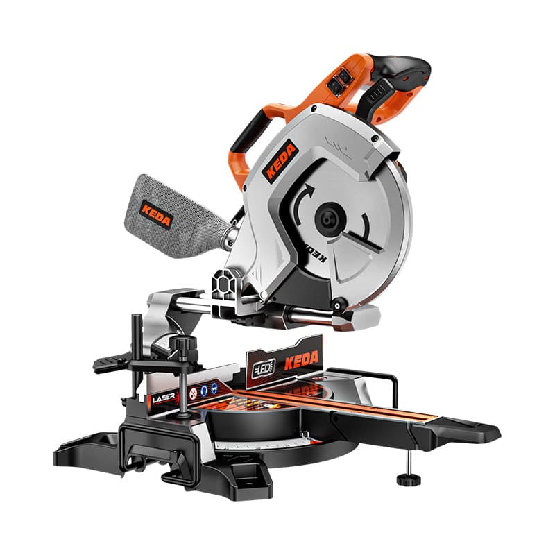 KEDA 10-Inch 2000W Miter Saw Multi-functional Aluminum Material Side Push-Pull Woodworking Special Cutting Machine Aluminum Cutter