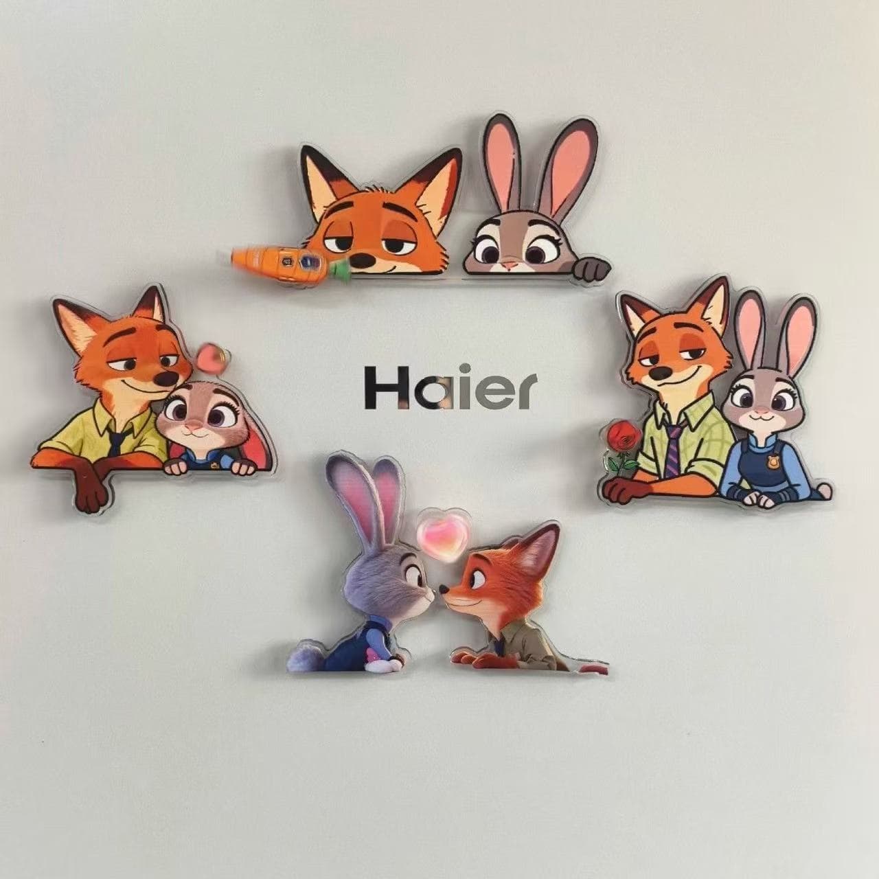 Zootopia Co-branded Refrigerator Magnet Judy Nick Carrot Voice Recorder High Appearance Level Rotating Magnetic Decoration