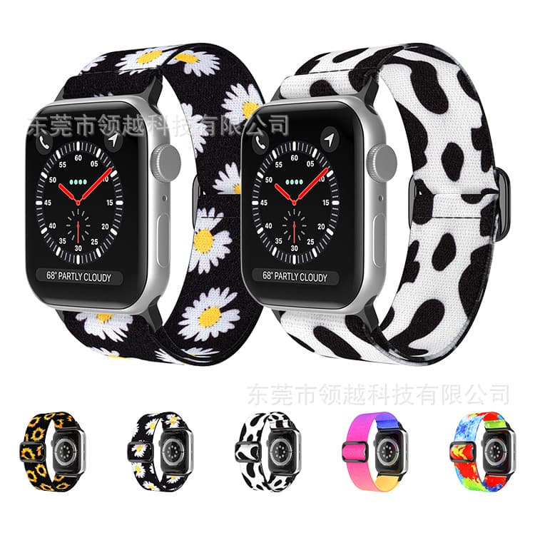 Woven Nylon Strap with Flat Pattern Printing for Apple Watch, iWatch Bands