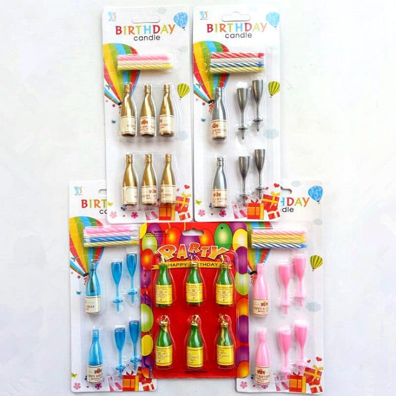 Candlelight Dinner Special Candle Household Birthday Candle Valentine's Day Candle Shake Tone Same Style Candle Small Wine Bottle