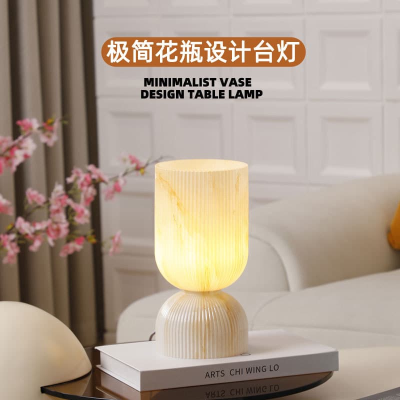 Minimalist design vase rendering table lamp light luxury decorative atmosphere table lamp bedroom bedside lamp decorative table lamp creative lamp