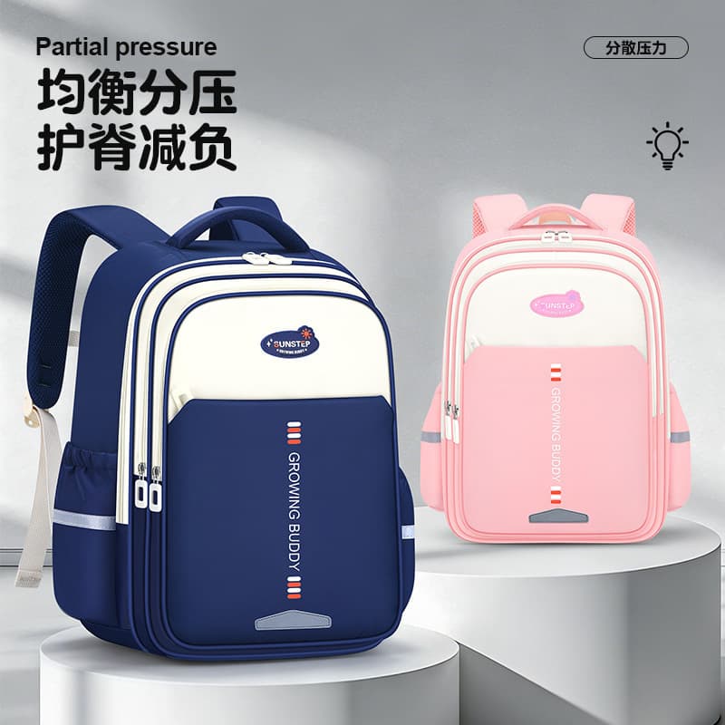 Primary school student schoolbag British style burden-reducing schoolbag large capacity multi-compartment boys and girls backpack wholesale one piece drop shipping