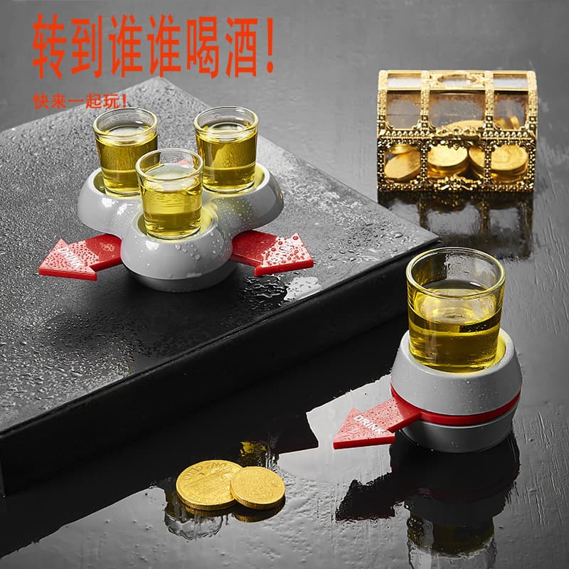 Hot Selling Creative Bar KTV Entertainment Pointer Spinning Wheel Game Family Party Drinking Penalty Arrow Roulette