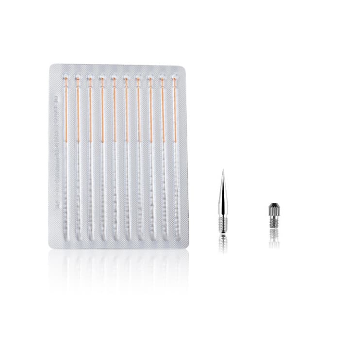 Large needle tip, fine needle guide tip, dental cleaning tip, toothbrush head, small wrench, nut, nasal aspirator accessory kit, orthodontic thick needle tip