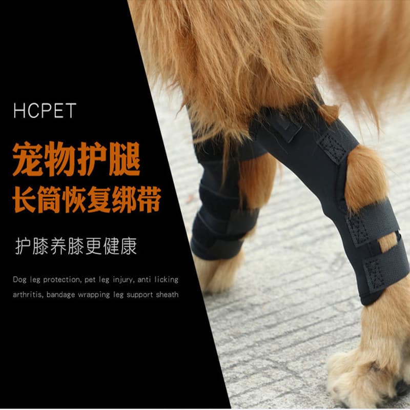 Dog Knee Brace Pet Dog Leg Sleeve Knee Elbow Leg Cover Anti-Lick Foot Cover Magic Strap Factory Wholesale