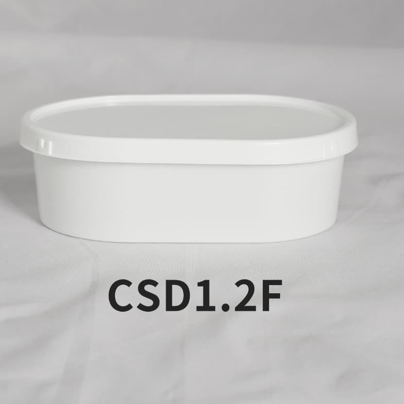 Wholesale Food Grade 1L Ice Cream Box Ice Cream Container Chocolate Sauce Jam Box 1 Liter with Lid Fresh-Keeping Box Commercial