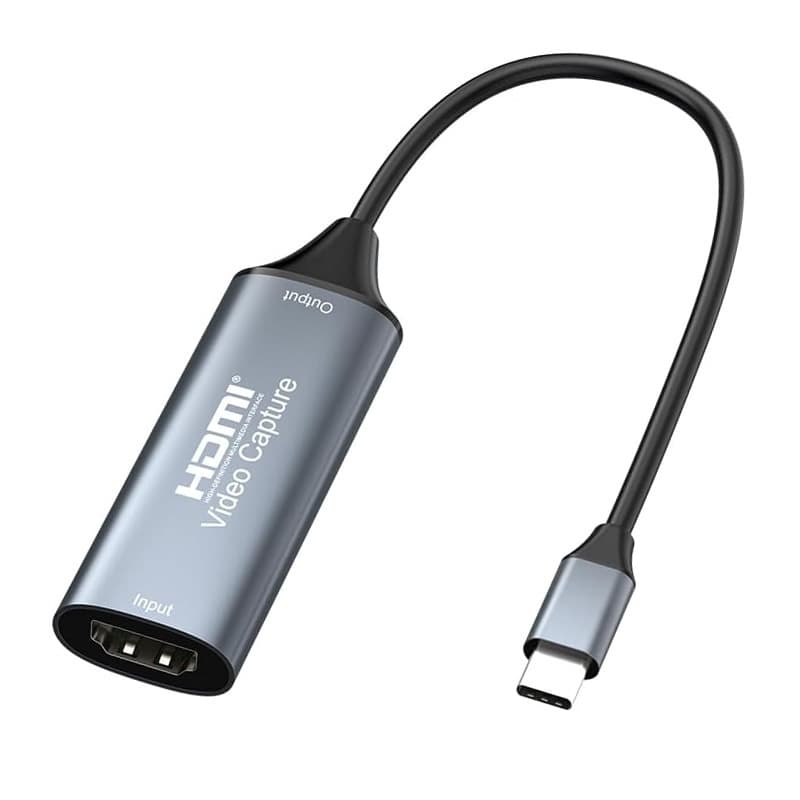 USB-C to HDTV Video Capture Card, TYPE-C USB 1080P High-Definition 4K Game Live Streaming Video Capture Device