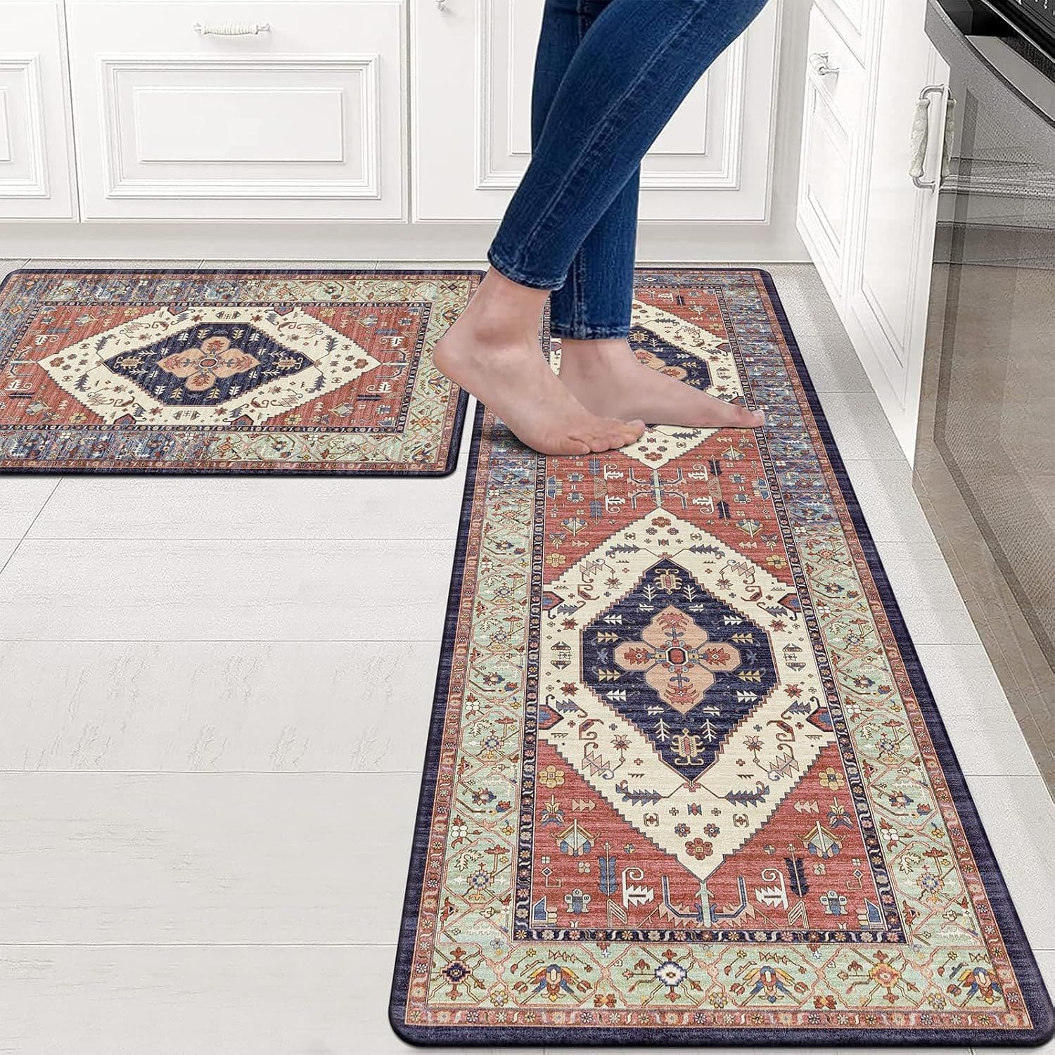 Amazon Temu Cross-Border Hot-Selling Retro Persian Ethnic Style Home Kitchen Two-Piece Entrance Door Mat Wholesale