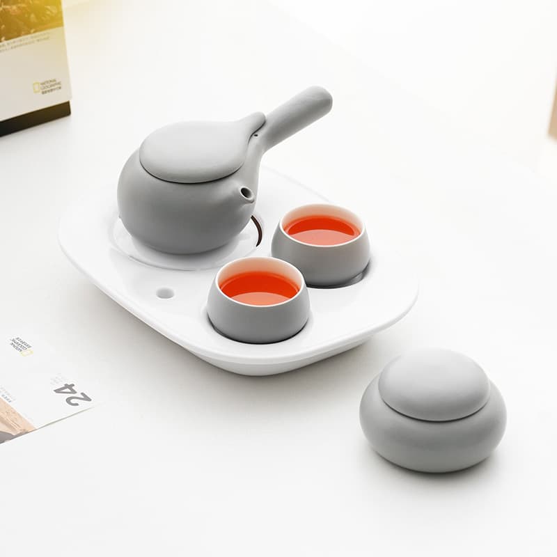 All-season hotel tea set set for home office Kung Fu tea set hotel B&B teapot teacup small set