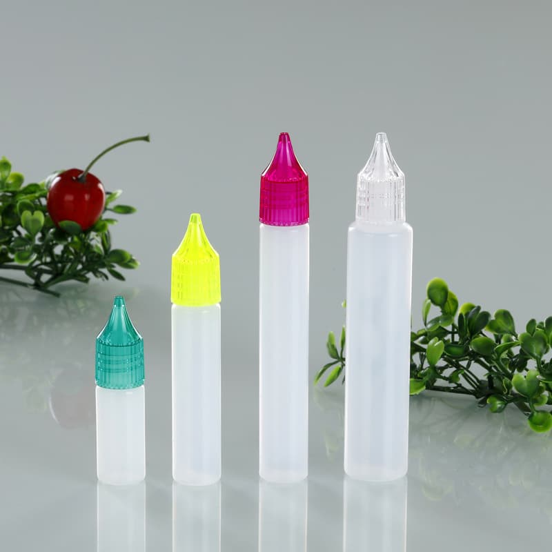 Multi-Capacity Pen-Shaped Bottle Ink Refill Glue Bottle Essential Oil Filling Squeeze Pen Barrel Nozzle Paint Dispensing PE Soft Bottle