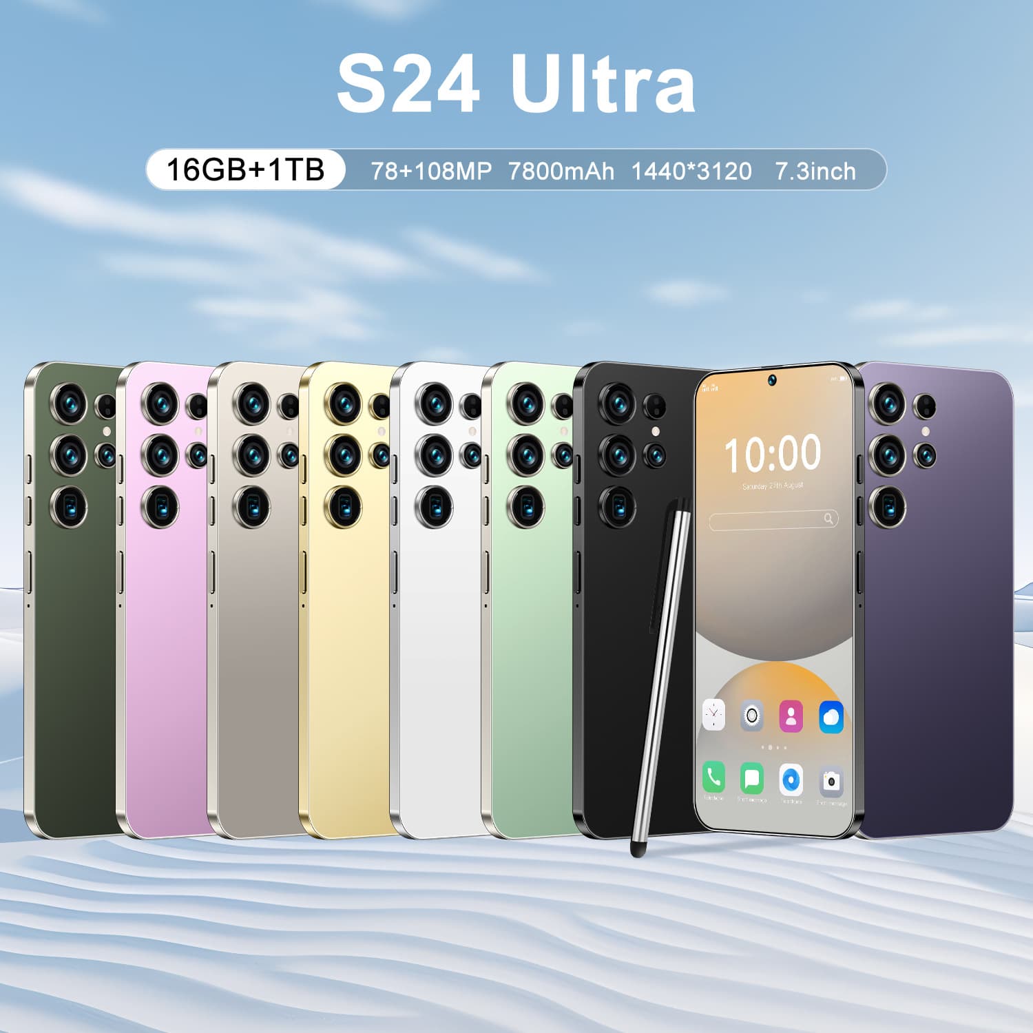 S25 Ultra cross-border best-selling mobile phone Android 12 external pen 3+16 dropshipping wholesale 6.8 inches