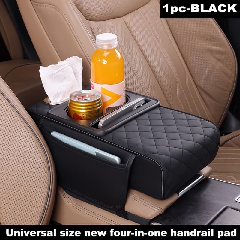 Cross-border Multifunctional Universal Car Armrest Box Pad Riser Car Cup Holder Car Tissue Box Storage Bag