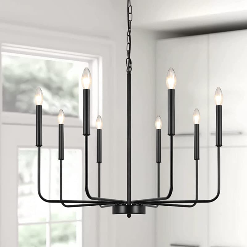 Chandelier American spot Amazon iron bent pipe retro industrial style restaurant dining table bar French chandelier