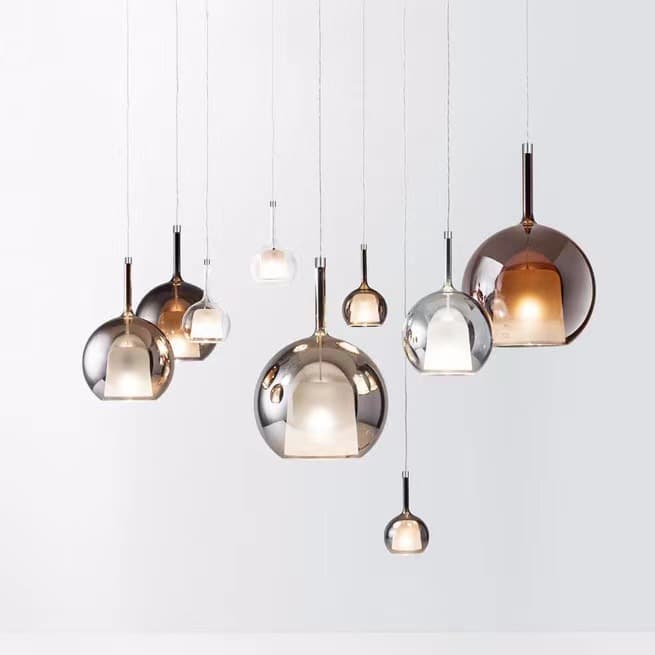 Nordic Restaurant Glass Pendant Light, Simple Modern Creative Style, Bar Living Room Bedroom Staircase Long Pendant Light