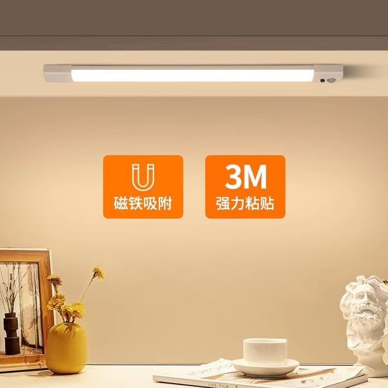Cross-Border Cabinet Strip Sensor Light, Light Control Human Sensor Wireless Night Light, Feeding Study Desk Lamp, Atmosphere Light