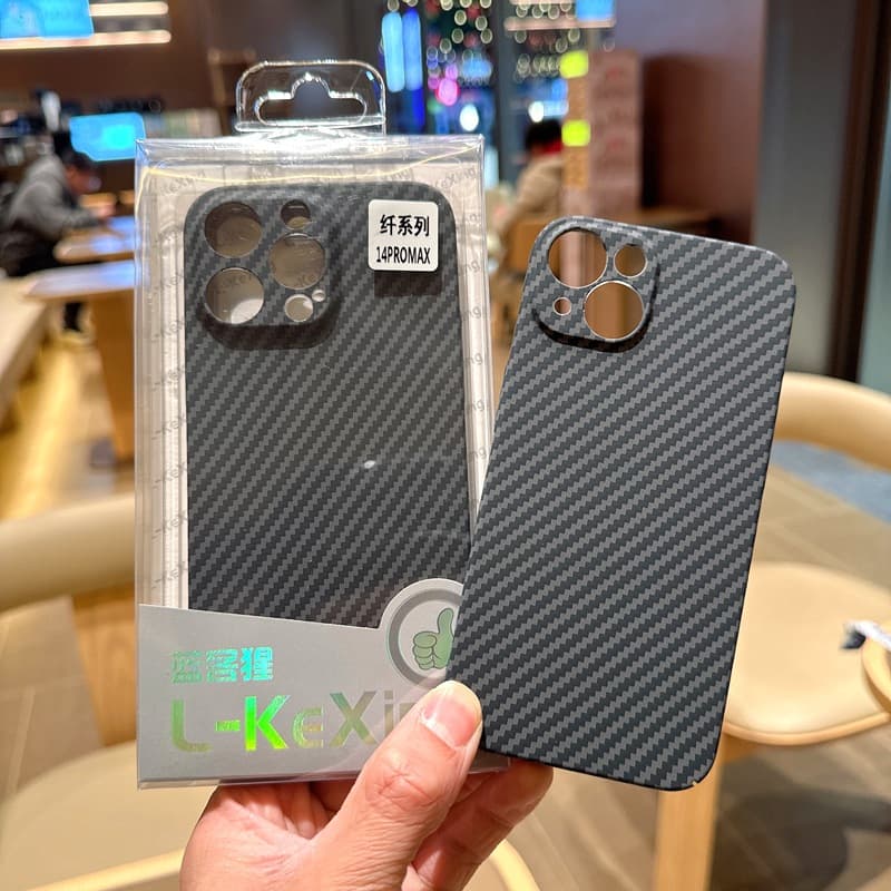 PC Carbon Fiber Business Phone Case for iPhone 16 PRO MAX 17 15 14 Precision Cut Protective Cover Slim