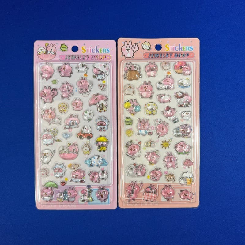 New Kanahera 3D Embossed Sticker Set Cute Crystal Decals for Phone Decoration Cartoon Stickers