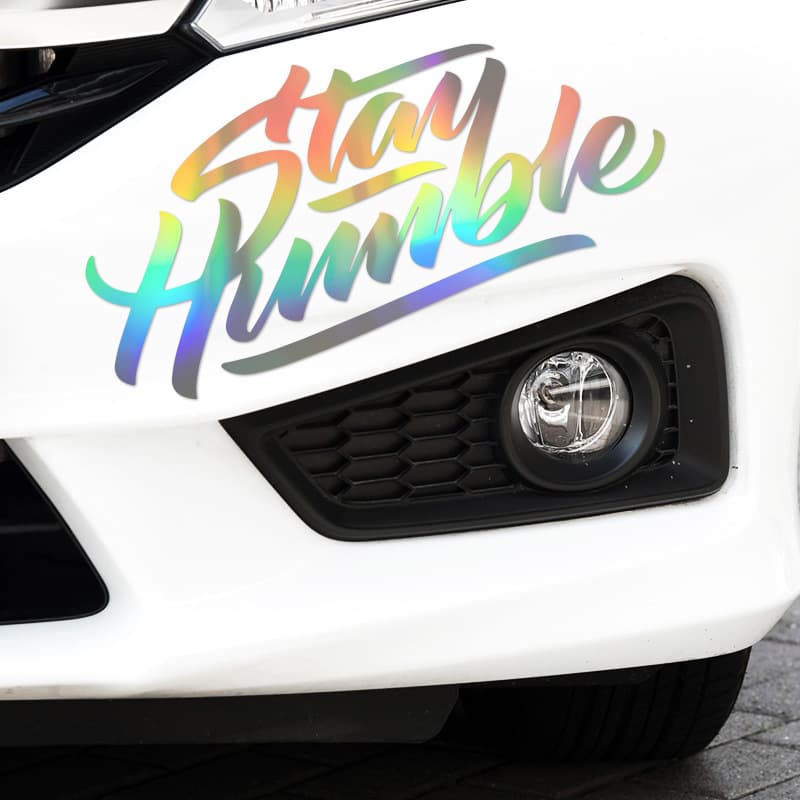 Cross-border Stayhumble Stay Humble Personalized Modified Stickers Car English Electric Motorcycle Reflective Car Stickers