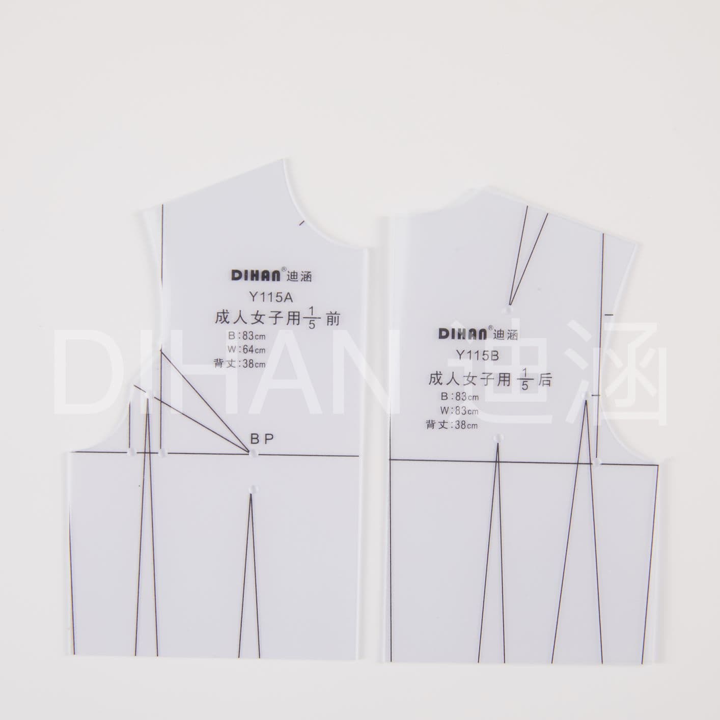 DIHAN Y115 Women's Clothing Pattern Template 1:5 Scale Japanese Garment Template 84*49mm