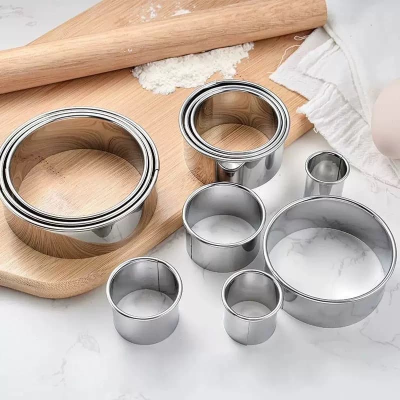 Stainless Steel Round Dumpling Wrapper Cutter, Cookie Mold, Cake Mousse Ring, Toast Mold, Handmade Rice Ball Mold, Wonton Wrapper