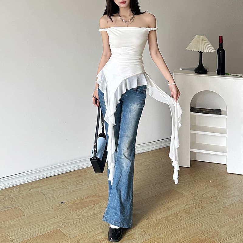 Cross-border European and American style 2024 new summer women's solid color slim-fit street fashion one-line collar sleeveless dress