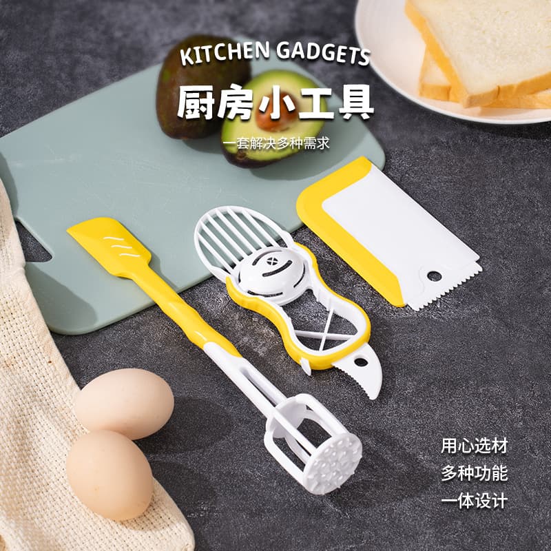 Baby Food Making 3-Piece Tool Set for Fruit Puree, Steamed Cakes, Mini Cakes, and More