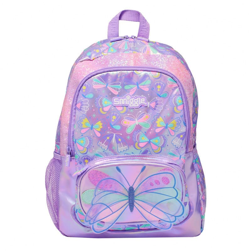 Australian Smiggle Backpack Large Capacity Lightweight Girls Elementary School Cartoon Butterfly Lunch Bag Backpack Pencil Case