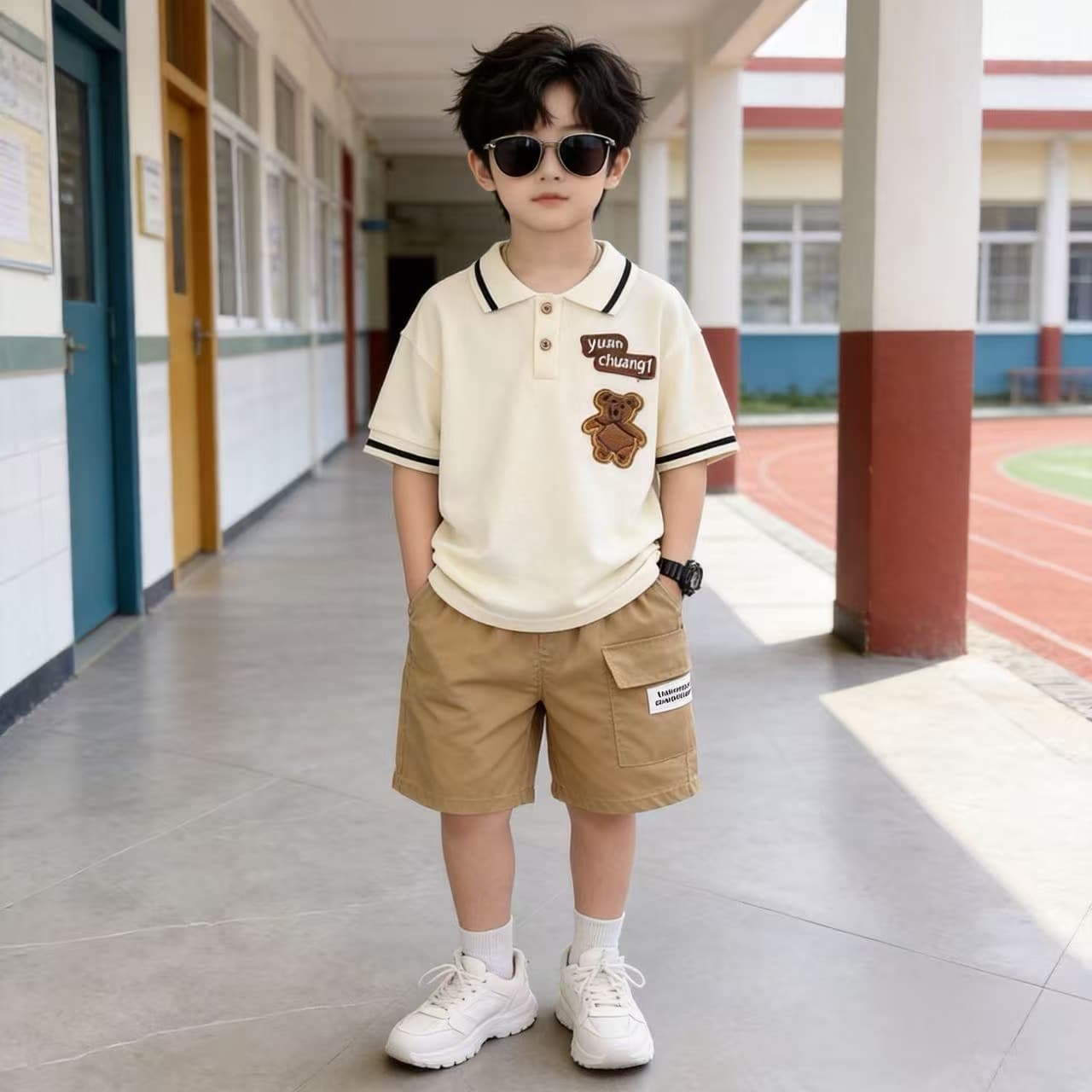 Children's Summer Clothing Set, Boy's Two-Piece Suit, Casual Style, Korean Version, Kids' Wear, Comfortable Breathable Fabric