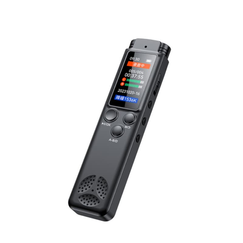 One-button Recording Save Recorder with Color Screen, MP3 Player, 64GB Storage for Students, Journalists, and Meeting Recording