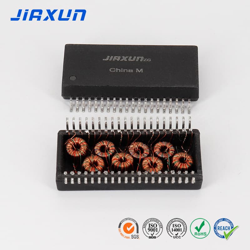 JiaXun Original JXB06002 Industrial-Grade Pulse Network Transformer, Magnetic Ring High-Frequency PoE++ Transformer