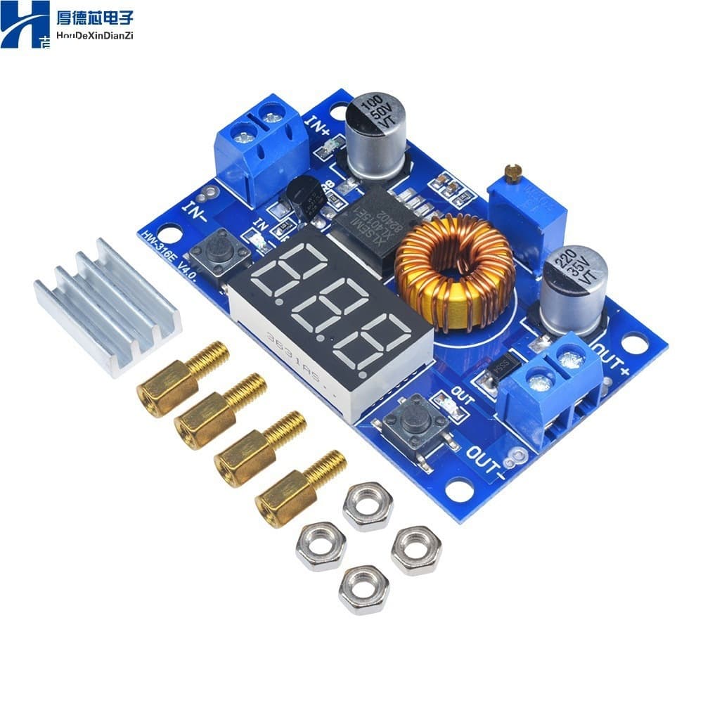 DC-DC Adjustable Step-Down Power Module Regulator Board 3A 24V to 12V 5V LM2596S/XL Leide Zhu