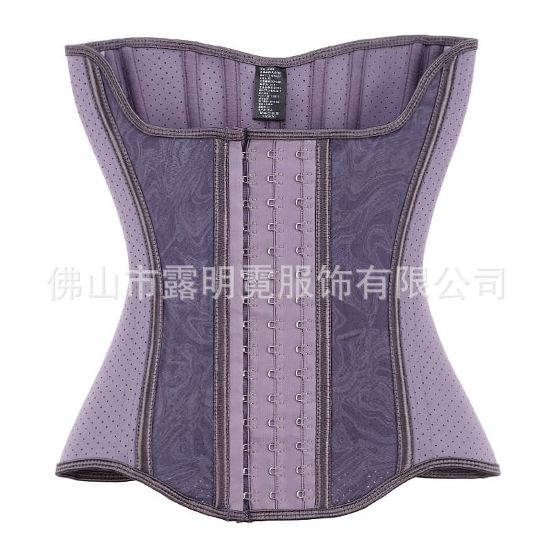 [Hourglass Waist] U-Shape Firm Abdominal Waist Trainer for Women to Slim Belly, Latex Purple Waist Cincher for Body Shaping and Fitness