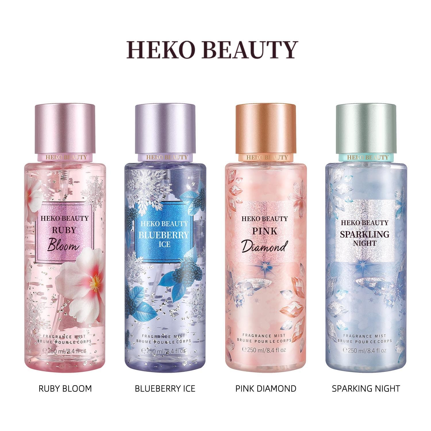 Cross-border trade Southeast Asia hot-selling HEKO BEAUTY perfume fragrance spray fresh light scent large bottle 250ml