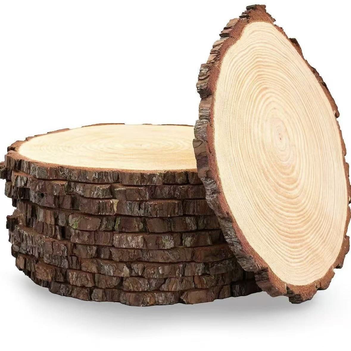 Large Round Wood Slices DIY Hand-Painted Natural Wood Slices Tree Rings Wood Discs Kindergarten Decoration Kids Drawing Graffiti Art