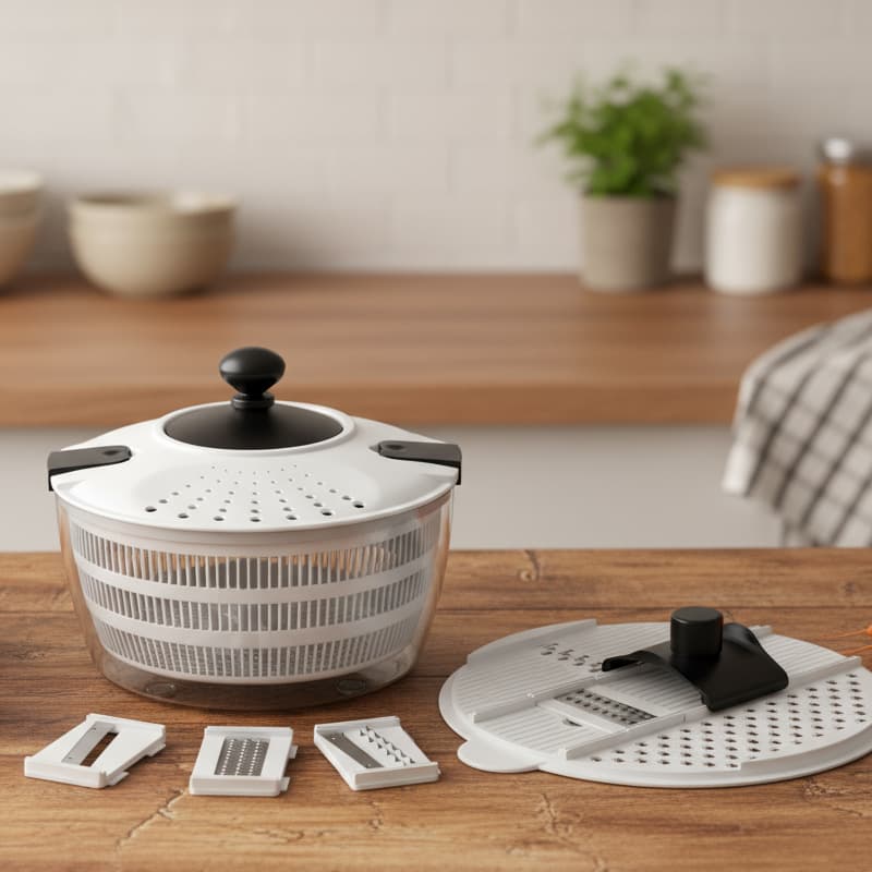 Carefully selected vegetable dehydrating vegetable cutter two-in-one household fruit and vegetable salad spinner potato radish shredder and slicer