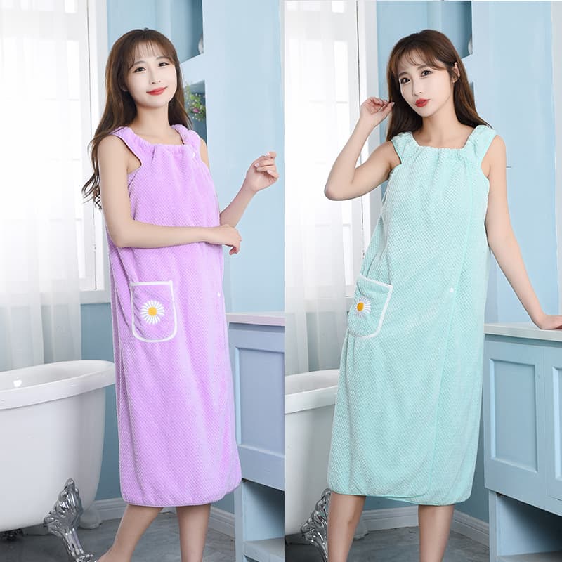 Home Decorative Bath Towel Beach Towel Absorbent Quick-dry Polyester 140x70cm Blue Color