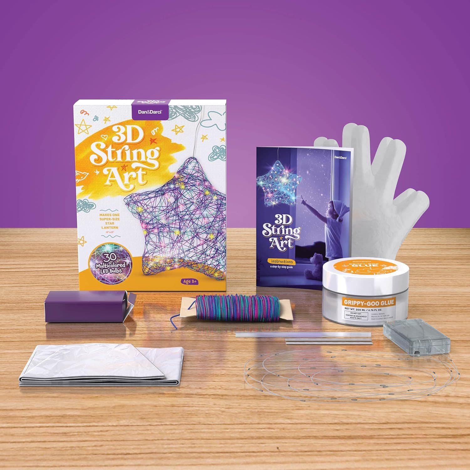 Light Up String Art Kit Star Lantern Making Kit Kids Gift-Crafts Set