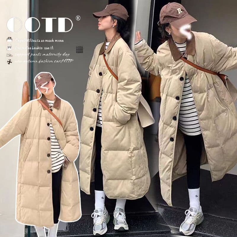 2025 Long Cotton Jacket, Winter Warm Thick Loose Coat Maternity Cotton Jacket
