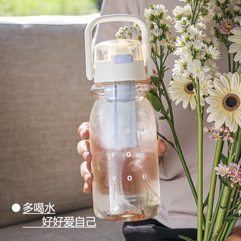 Strawberry Life Fruit Tea Cup Summer Sports Water Bottle for Women Large Capacity Tea-Water Separation High Temperature Resistant Portable Straw Cup