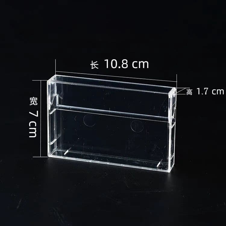 Brand new standard recording square corner tape outer box, highly transparent thickened hard box, ready-made tape box with no clamping feet