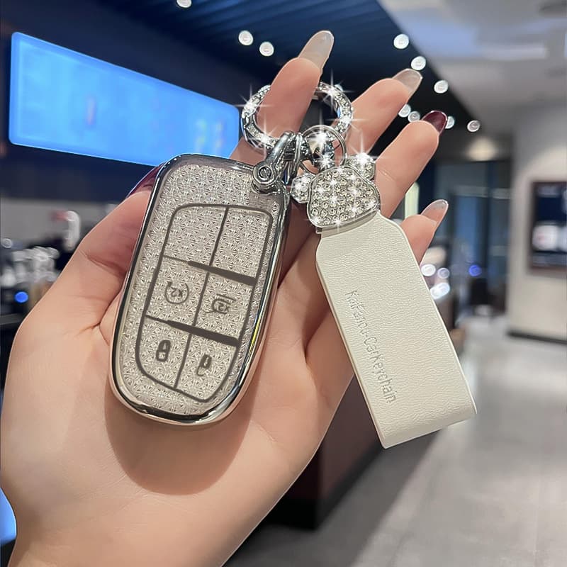 Suitable for Jeep Compass Key Case, Grand Cherokee, Cherokee, Renegade, Commander Clip Case