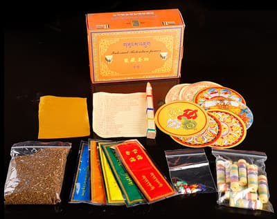 Complete Set of Consecration Supplies - Sutra Texts, Life Pillar, Sacred Items for Tantric Buddha Statues/Stupas/Treasure Vessels Consecration, Universal Model on Sale