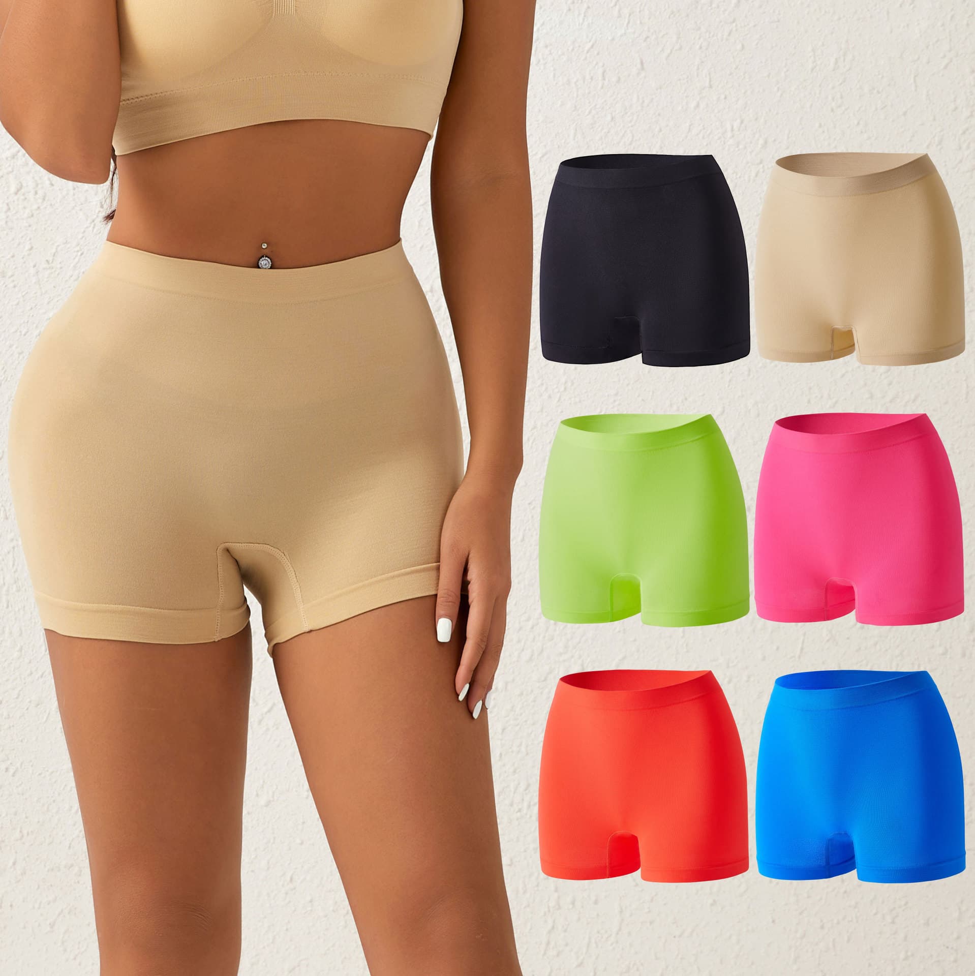 Cross-border Plus Size Shapewear Tummy Control Panties for Women, Waist Slimming Body Shaper, Hip Lifting, Anti-Exposure Safety Shorts