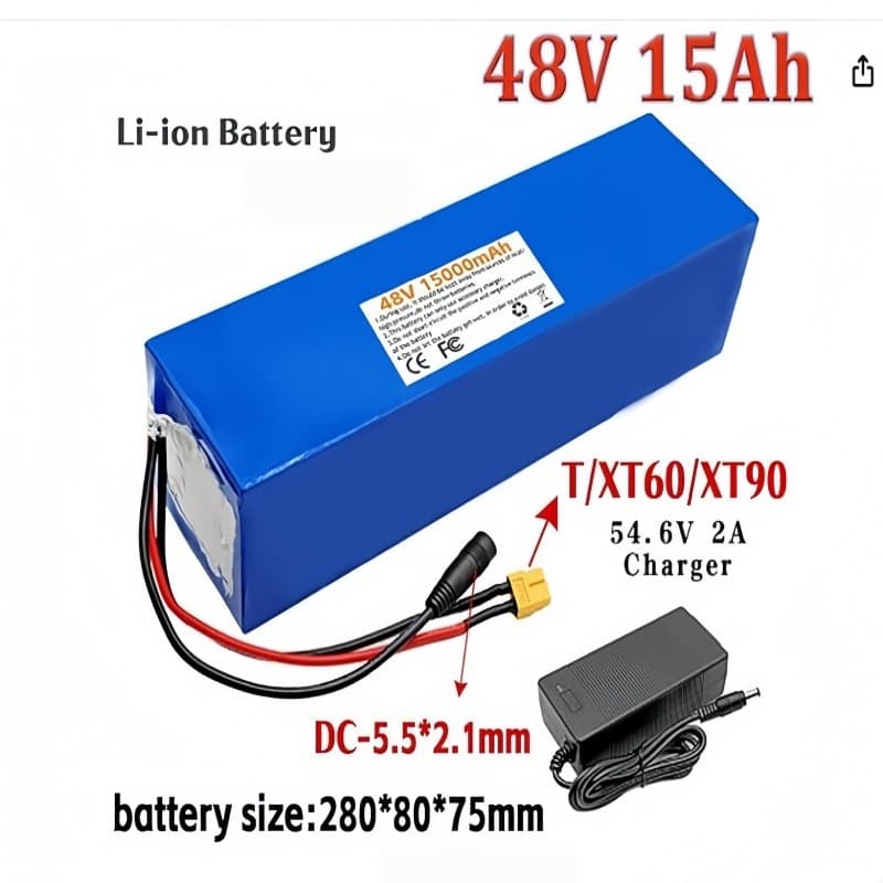 48v 13S4P lithium battery 15ah, suitable for electric scooters and mountain bikes